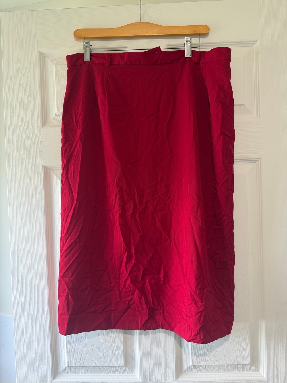 Classic Red Women’s Skirt wool skirt